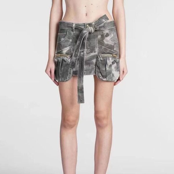 Deeeze Pocket Side Denim Skirt