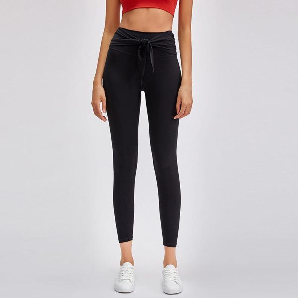 Deeeze High Waist Lace Up Design Leggings